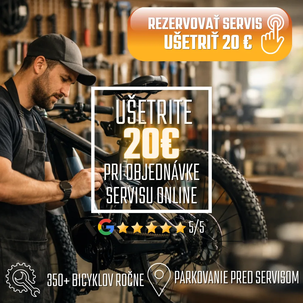 Jarná servisná akcia 2026: Ušetrite 20 € na servise bicykla